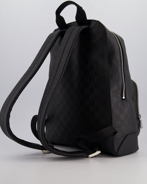 Louis Vuitton Black Campus Backpack in Damier Infinity Calfskin Leather with Silver Hardware