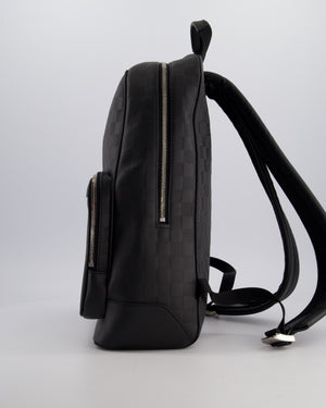 Louis Vuitton Black Campus Backpack in Damier Infinity Calfskin Leather with Silver Hardware