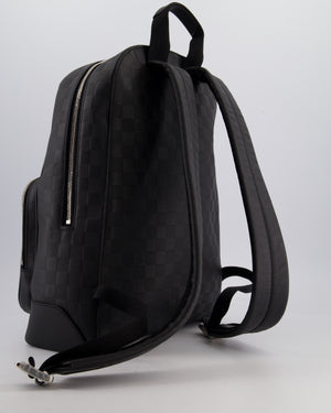 Louis Vuitton Black Campus Backpack in Damier Infinity Calfskin Leather with Silver Hardware