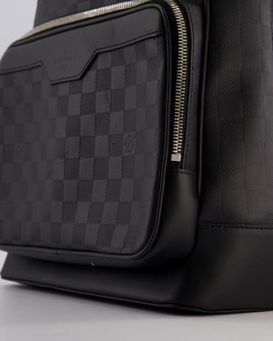 Louis Vuitton Black Campus Backpack in Damier Infinity Calfskin Leather with Silver Hardware