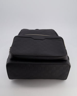 Louis Vuitton Black Campus Backpack in Damier Infinity Calfskin Leather with Silver Hardware