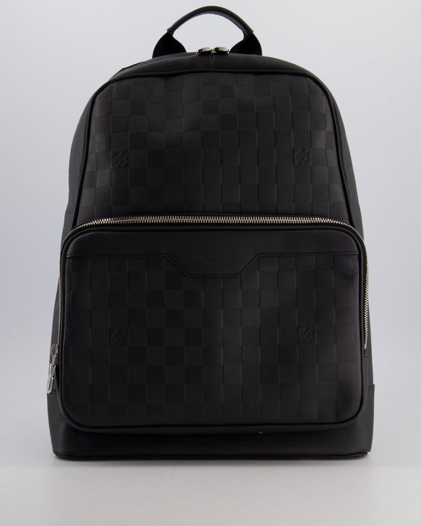 Louis Vuitton Black Campus Backpack in Damier Infinity Calfskin Leather with Silver Hardware