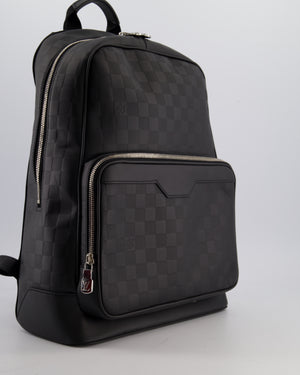 Louis Vuitton Black Campus Backpack in Damier Infinity Calfskin Leather with Silver Hardware