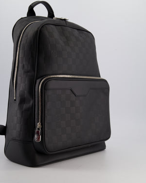 Louis Vuitton Black Campus Backpack in Damier Infinity Calfskin Leather with Silver Hardware