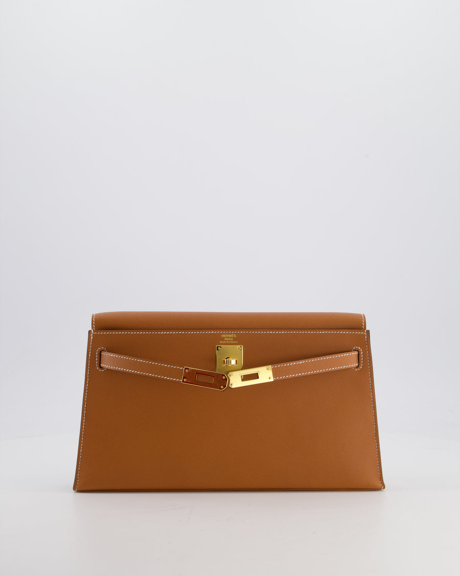 *HOT* Hermès Kelly Elan Bag in Gold Madame Leather with Gold Hardware