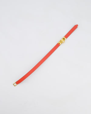Hermès Double Tour Bracelet in Rose Jaipur Epsom Leather with Gold Hardware