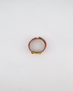 Hermès Double Tour Bracelet in Rose Jaipur Epsom Leather with Gold Hardware