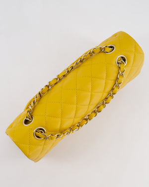 Chanel Medium Classic Double Flap Bag in Mustard Yellow Caviar Leather with Gold Hardware