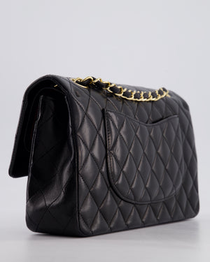 *FIRE PRICE* Chanel Black Medium Classic Double Flap Bag in Lambskin Leather with Gold Hardware