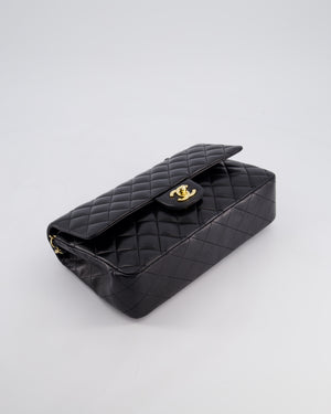 *FIRE PRICE* Chanel Black Medium Classic Double Flap Bag in Lambskin Leather with Gold Hardware