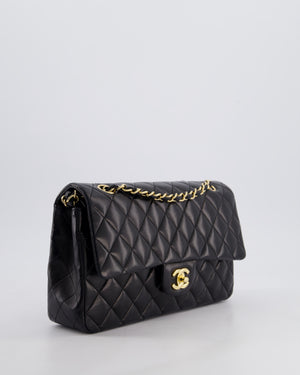*FIRE PRICE* Chanel Black Medium Classic Double Flap Bag in Lambskin Leather with Gold Hardware