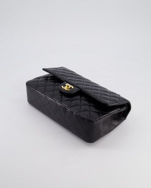 *FIRE PRICE* Chanel Black Medium Classic Double Flap Bag in Lambskin Leather with Gold Hardware