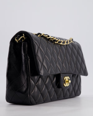 *FIRE PRICE* Chanel Black Medium Classic Double Flap Bag in Lambskin Leather with Gold Hardware