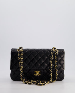 *FIRE PRICE* Chanel Black Medium Classic Double Flap Bag in Lambskin Leather with Gold Hardware