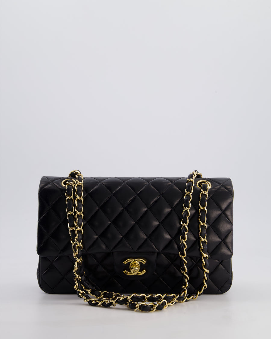 *FIRE PRICE* Chanel Black Medium Classic Double Flap Bag in Lambskin Leather with Gold Hardware
