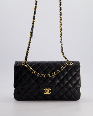 *FIRE PRICE* Chanel Black Medium Classic Double Flap Bag in Lambskin Leather with Gold Hardware