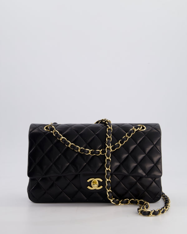 *FIRE PRICE* Chanel Black Medium Classic Double Flap Bag in Lambskin Leather with Gold Hardware