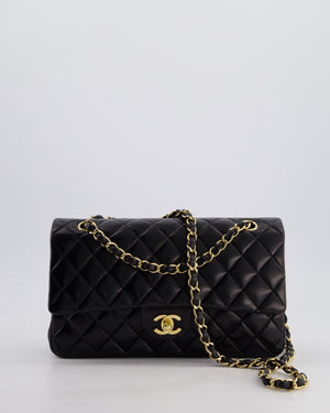 *FIRE PRICE* Chanel Black Medium Classic Double Flap Bag in Lambskin Leather with Gold Hardware