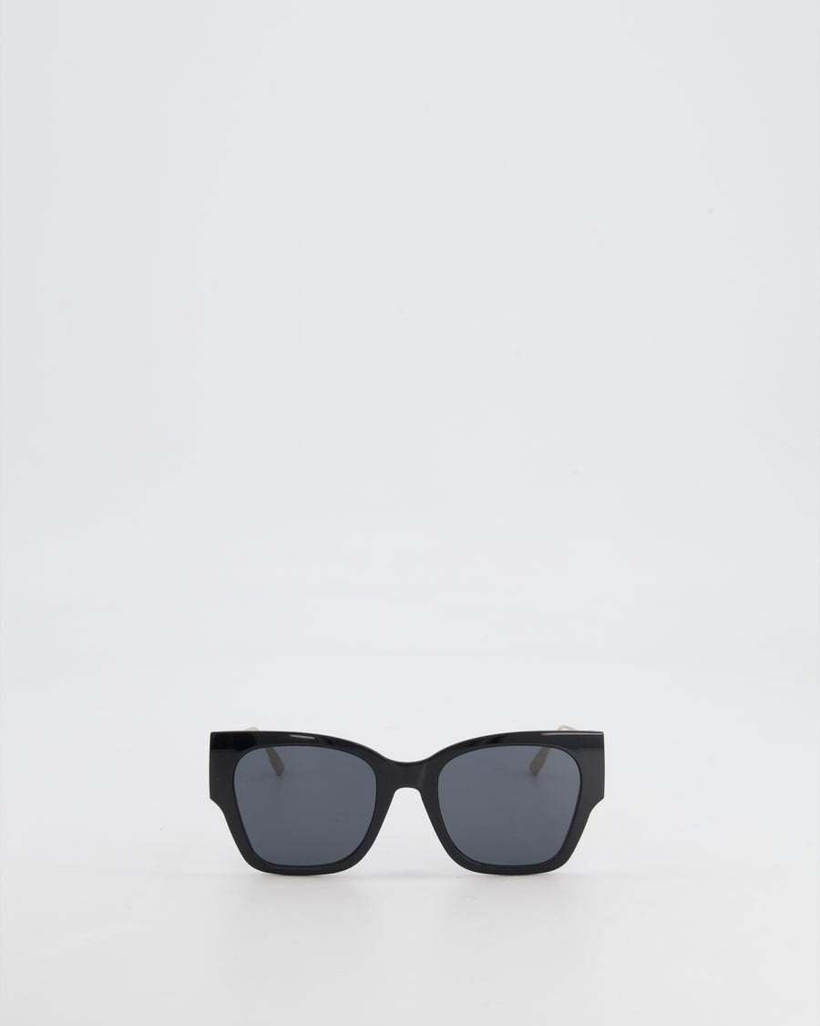 Christian Dior Black 30Montaigne Sunglasses with Gold CD Logo RRP £440