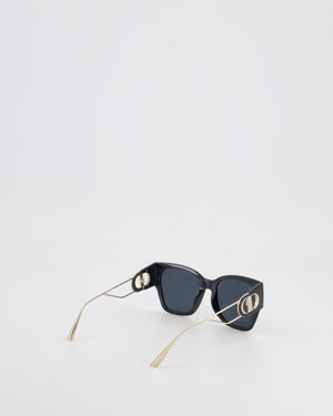 Christian Dior Black 30Montaigne Sunglasses with Gold CD Logo RRP £440