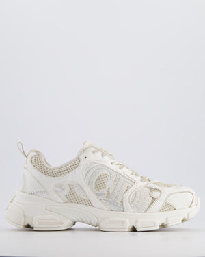 Christian Dior White Mesh and Leather-Effect Panels Chrono Sneakers Size EU 39 RRP £890