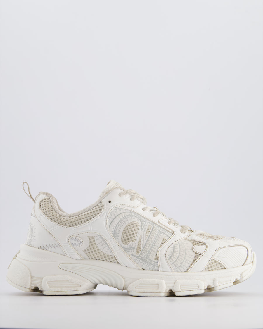 Christian Dior White Mesh and Leather-Effect Panels Chrono Sneakers Size EU 39 RRP £890