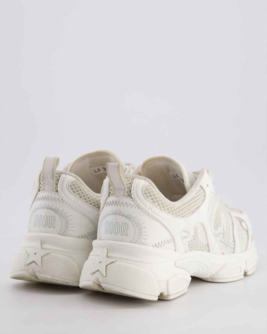 Christian Dior White Mesh and Leather-Effect Panels Chrono Sneakers Size EU 39 RRP £890