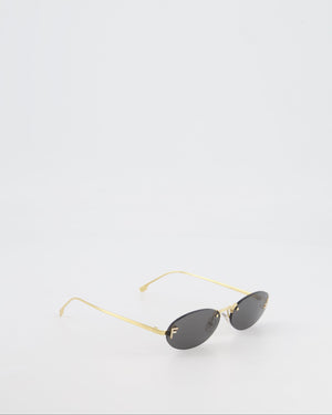 Fendi Black First Sunglasses with Crystal Logo Detail and Gold Hardware RRP £425