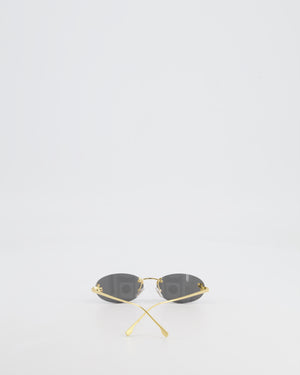 Fendi Black First Sunglasses with Crystal Logo Detail and Gold Hardware RRP £425
