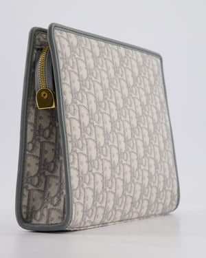 Christian Dior 30 Montaigne Pouch Bag in Grey & White Oblique Canvas with Gold Hardware RRP890£