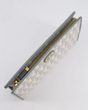 Christian Dior 30 Montaigne Pouch Bag in Grey & White Oblique Canvas with Gold Hardware RRP890£