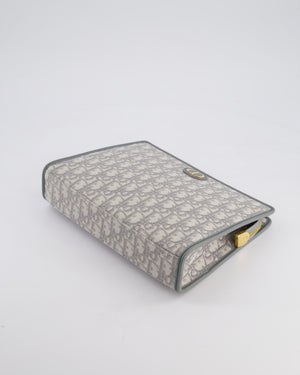 Christian Dior 30 Montaigne Pouch Bag in Grey & White Oblique Canvas with Gold Hardware RRP890£