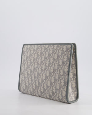 Christian Dior 30 Montaigne Pouch Bag in Grey & White Oblique Canvas with Gold Hardware RRP890£
