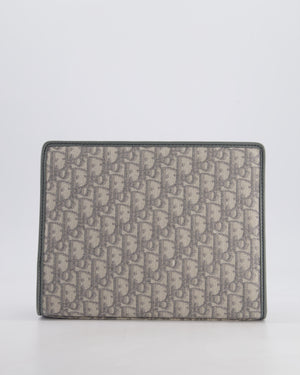 Christian Dior 30 Montaigne Pouch Bag in Grey & White Oblique Canvas with Gold Hardware RRP890£