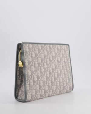 Christian Dior 30 Montaigne Pouch Bag in Grey & White Oblique Canvas with Gold Hardware RRP890£