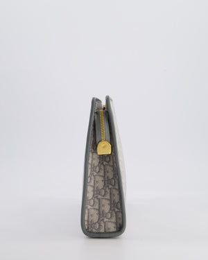 Christian Dior 30 Montaigne Pouch Bag in Grey & White Oblique Canvas with Gold Hardware RRP890£