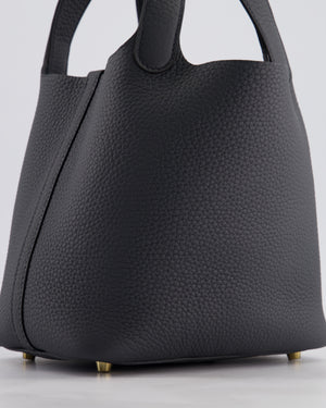 *SUPER HOT* Hermès Picotin Lock 18 Bag in Gris Misty Clemence Leather with Permabrass Hardware