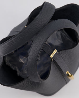 *SUPER HOT* Hermès Picotin Lock 18 Bag in Gris Misty Clemence Leather with Permabrass Hardware