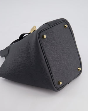 *SUPER HOT* Hermès Picotin Lock 18 Bag in Gris Misty Clemence Leather with Permabrass Hardware