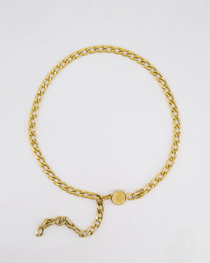 Chanel Vintage Gold Chain Medallion Belt Size 85cm