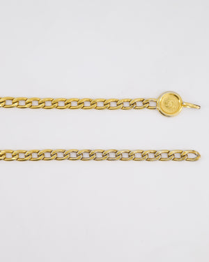 Chanel Vintage Gold Chain Medallion Belt Size 85cm