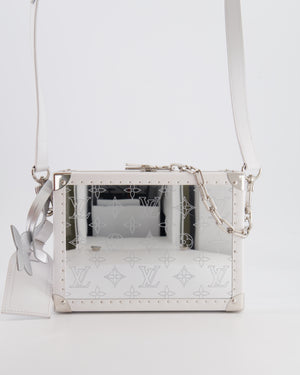Louis Vuitton Silver Mirror Trunk Box Monogram Bag with White Calfskin Leather RRP £6,800