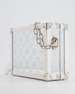 Louis Vuitton Silver Mirror Trunk Box Monogram Bag with White Calfskin Leather RRP £6,800