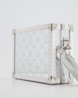 Louis Vuitton Silver Mirror Trunk Box Monogram Bag with White Calfskin Leather RRP £6,800