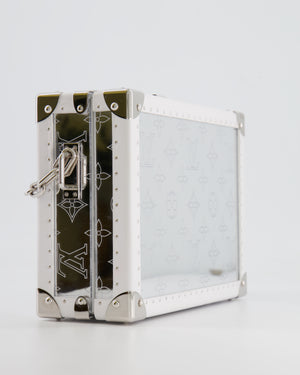 Louis Vuitton Silver Mirror Trunk Box Monogram Bag with White Calfskin Leather RRP £6,800