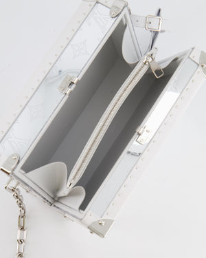 Louis Vuitton Silver Mirror Trunk Box Monogram Bag with White Calfskin Leather RRP £6,800