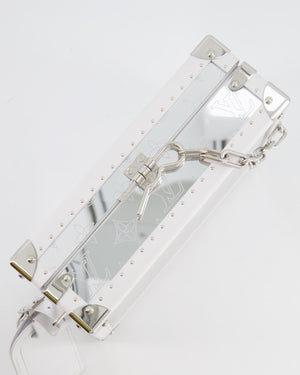 Louis Vuitton Silver Mirror Trunk Box Monogram Bag with White Calfskin Leather RRP £6,800