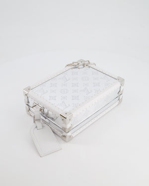 Louis Vuitton Silver Mirror Trunk Box Monogram Bag with White Calfskin Leather RRP £6,800