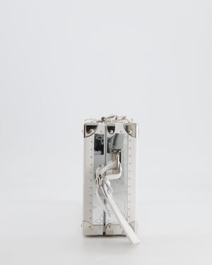 Louis Vuitton Silver Mirror Trunk Box Monogram Bag with White Calfskin Leather RRP £6,800