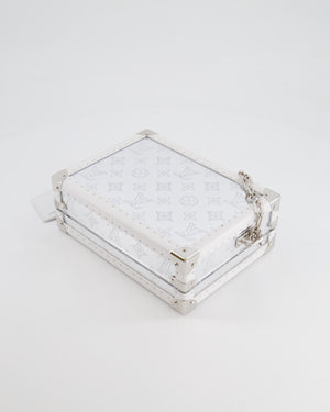 Louis Vuitton Silver Mirror Trunk Box Monogram Bag with White Calfskin Leather RRP £6,800